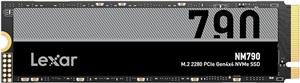 Lexar NM790 2TB M.2 2280 PCIe Gen4x4 NVMe Solid-State Drive, Read 7400MB/s and Write 6500MB/s (LNM790X002T-RNNNG)