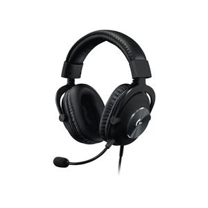 Logitech G Pro X Wired Gaming Headset: Blue VO!CE Detachable Boom Mic, DTS 7.1, 50 mm Drivers, USB/3.5mm Aux, Spare Memory Foam Ear Pads, USB DAC & Bag Included - Black, 981-000817