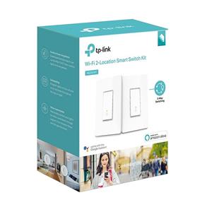 TP-LINK (HS210 KIT) 2-Location Wi-Fi Smart Switch Kit, 3-Way Switch Control Lighting from Anywhere, Easy In-Wall Installation, No Hub Required, Works With Amazon Alexa, Google Assistant, Samsung SmartThings