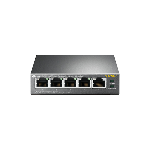 TP-Link 5-Port 10/100Mbps Desktop Switch with 4-Port PoE (TL-SF1005P)