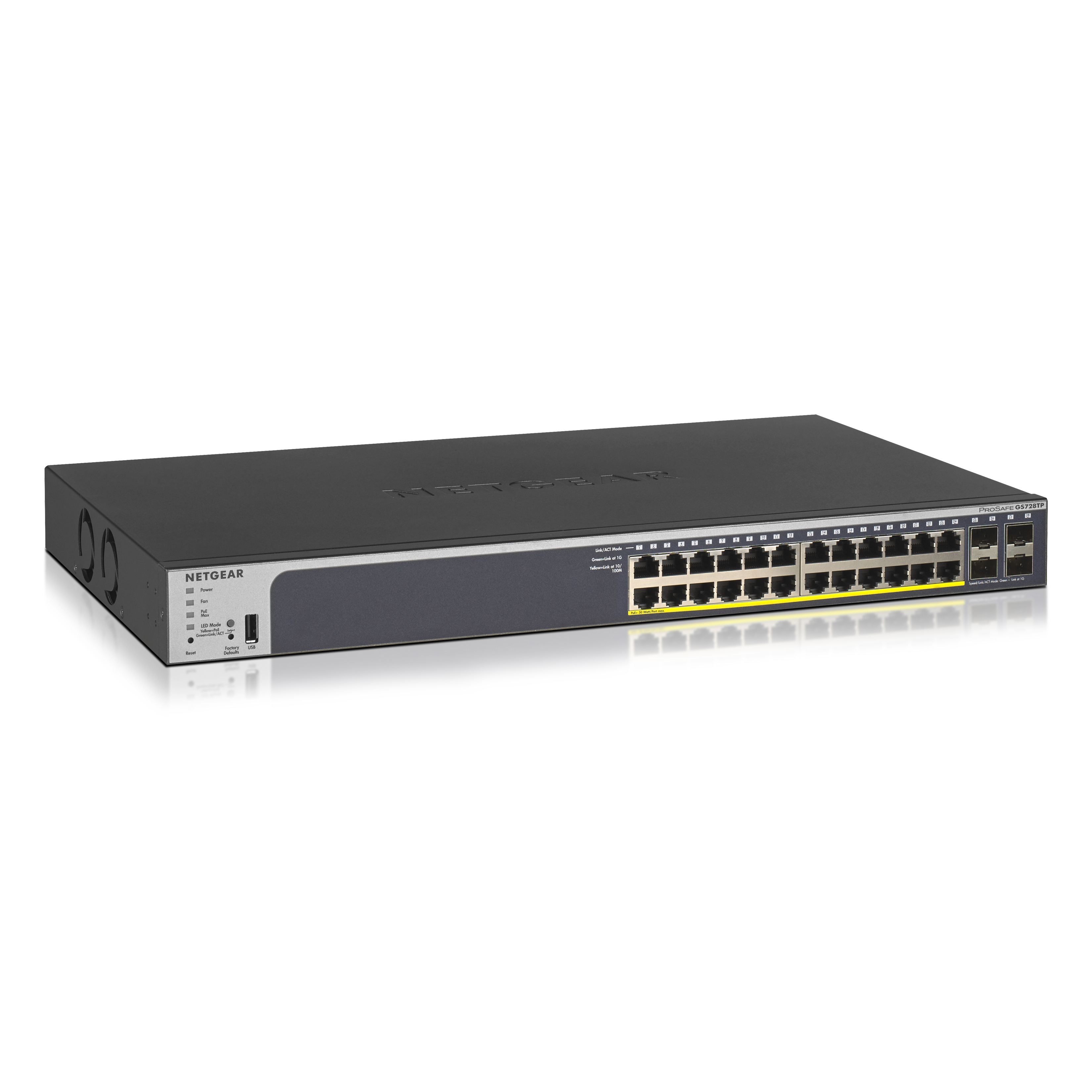 NETGEAR (GS728TP-200NAS) ProSafe 24-Port Ethernet Switch 190W PoE+ O