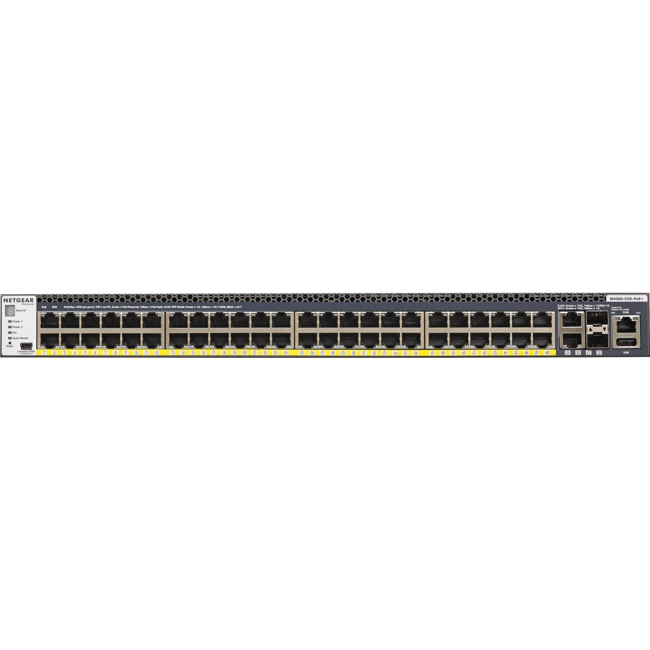 NETGEAR (GSM4352PA-100NES) Commutateur Géré Empilable 48x1G avec 4xSFP+