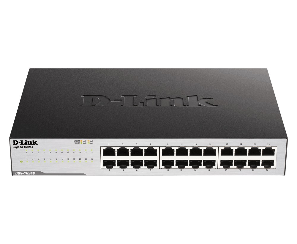 D-LINK (DGS-1024C) 24 Port Switch Gigabit LAN Desktop/Rackmount