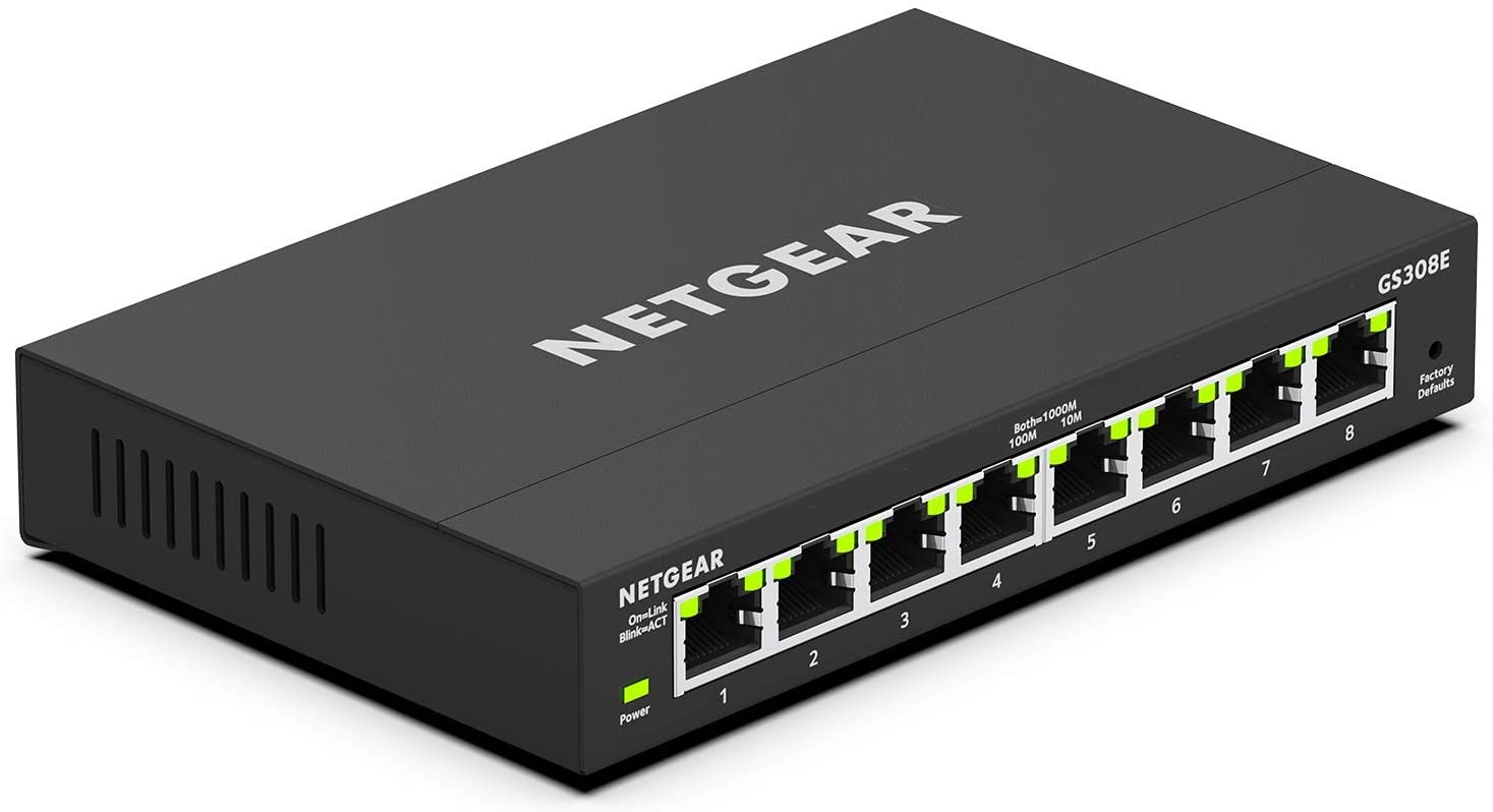 NETGEAR GS308E 8-port Gigabit Ethernet Smart Managed