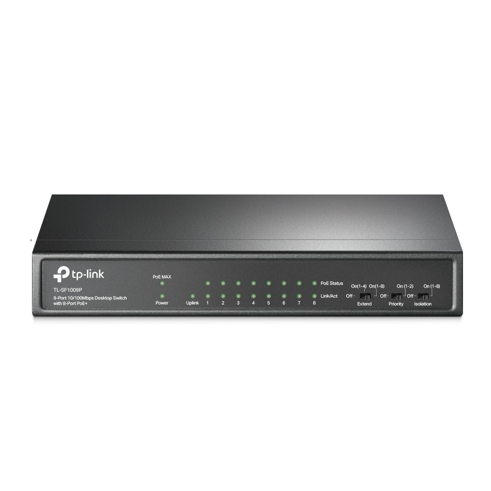 TP-Link (TL-SF1009P) 9-Port 10/100Mbps Desktop Switch
