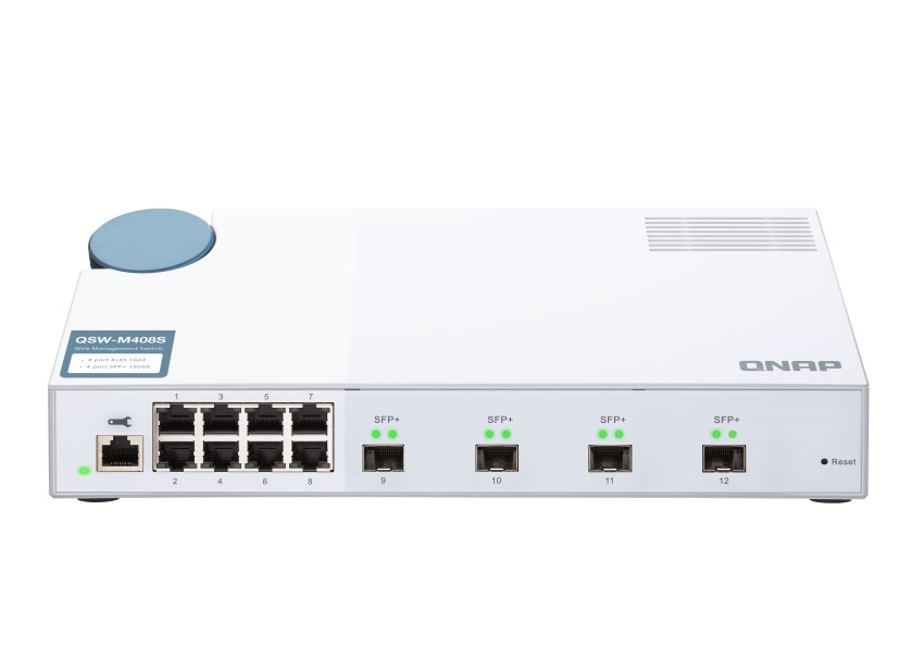QSW-M408S 12P LAYER 2 MNGD SW 8 1GBE PORT&4 10G SFP+ PORT EASY MGMT