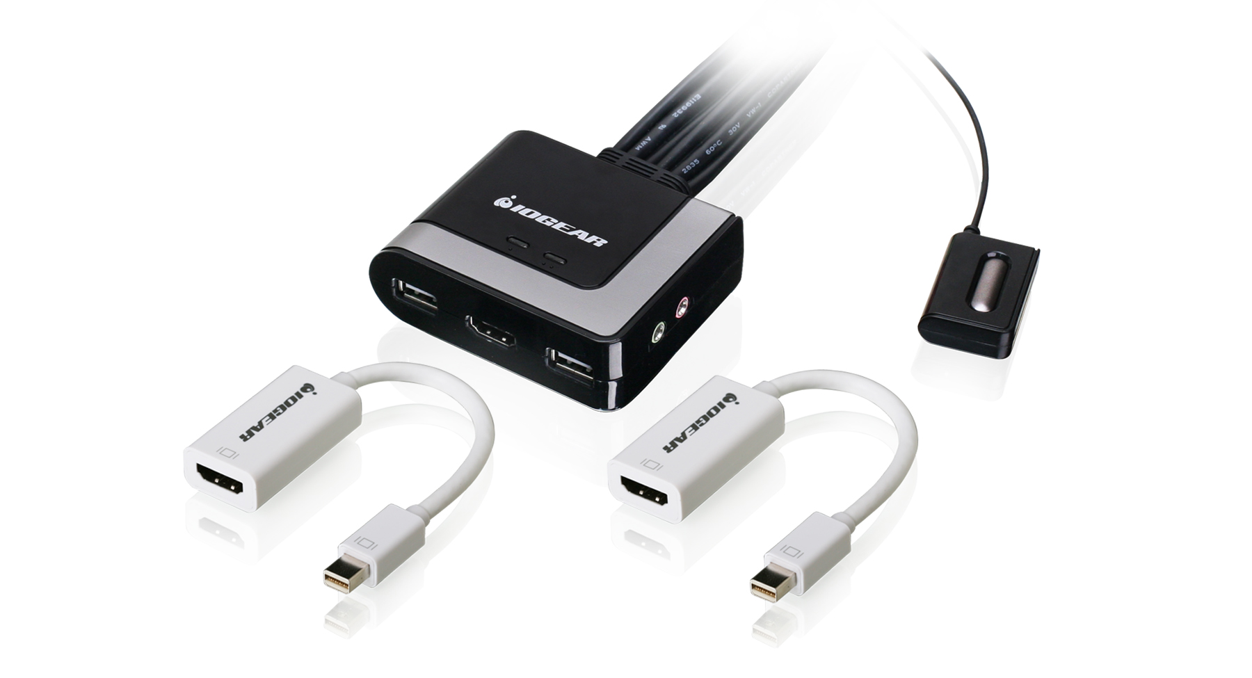 IOGear (GCS62HMDPKIT) 2-Port HDMI and Mini DisplayPort Cable KVM Kit