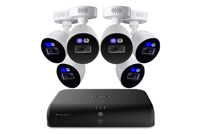 Lorex Fusion 4K Canaux (8 filaires et 4 Wi-Fi Fusion) Système DVR filaire de 2 To avec caméras de dissuasion intelligentes