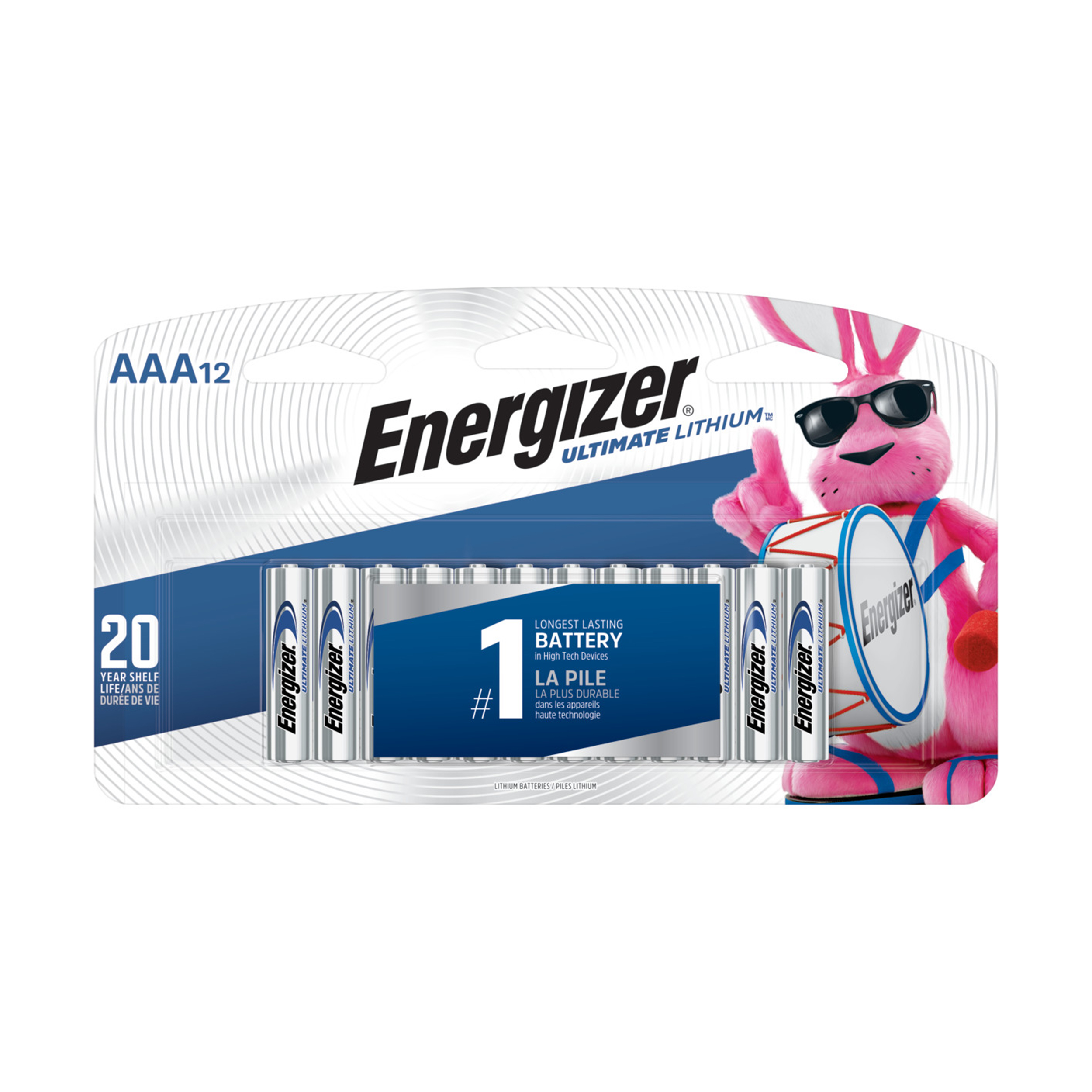 Paquet de 12 piles au lithium AAA ENERGIZER Ultimate (L92SBP-12)