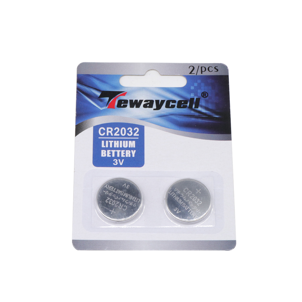 TEWAYCELL - Paquet de 2 piles au lithium 3 V CR2032