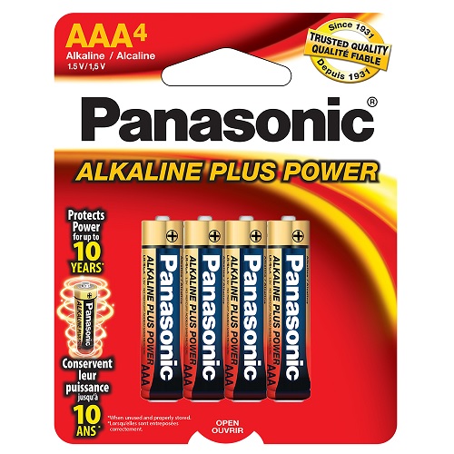 PANASONIC AAA Alkaline Battery 4 Pack