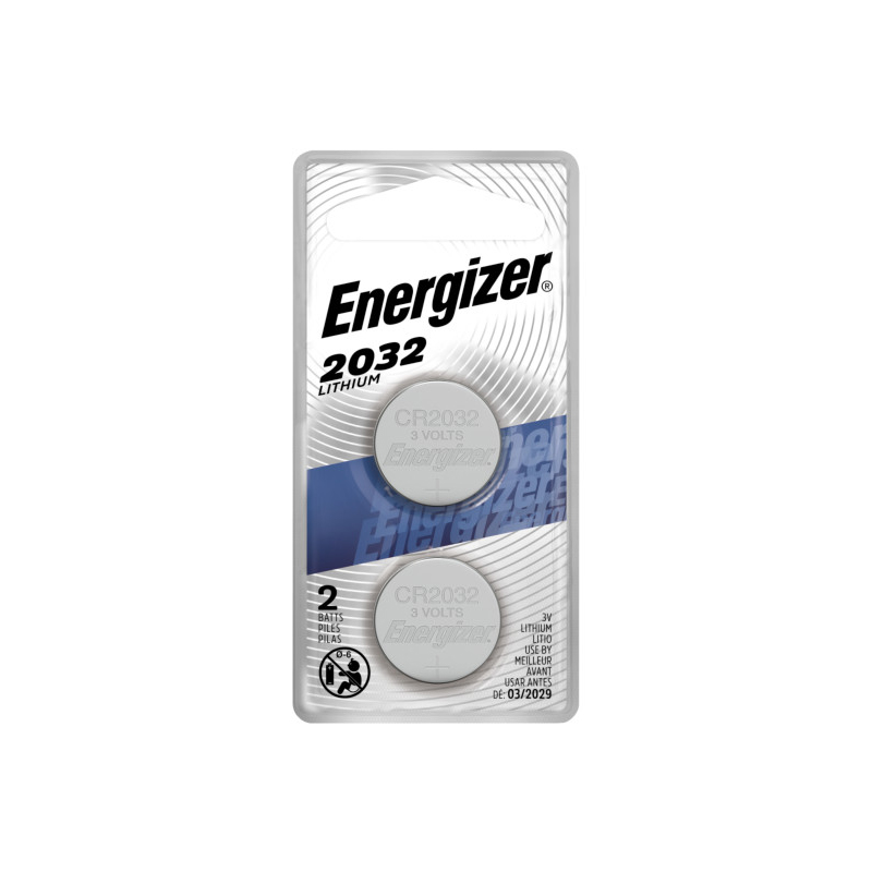 ENERGIZER 2032 Lot de 2 piles bouton au lithium 3 V (2032BP2N)