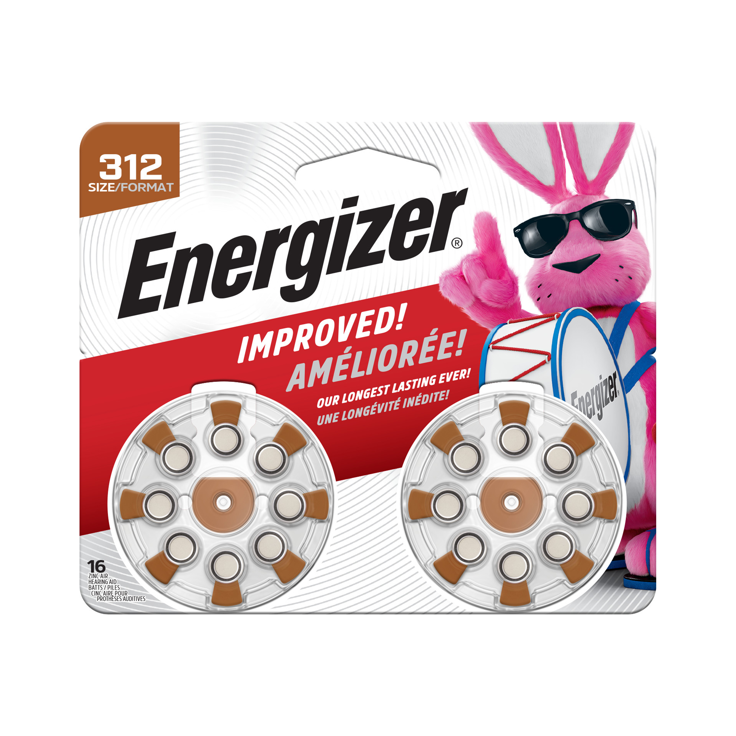 ENERGIZER (AZ312DP16) - Paquet de 16 piles 1,4 V