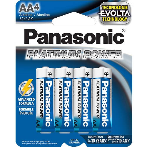 PANASONIC (Platinum Power) - Paquet de 4 piles alcalines AA