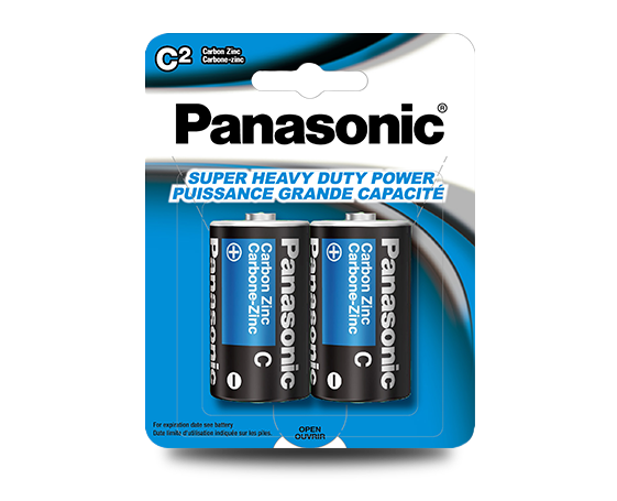 PANASONIC - Carbon Zinc 2-pack size C Battery (UM2NPA2BCA)