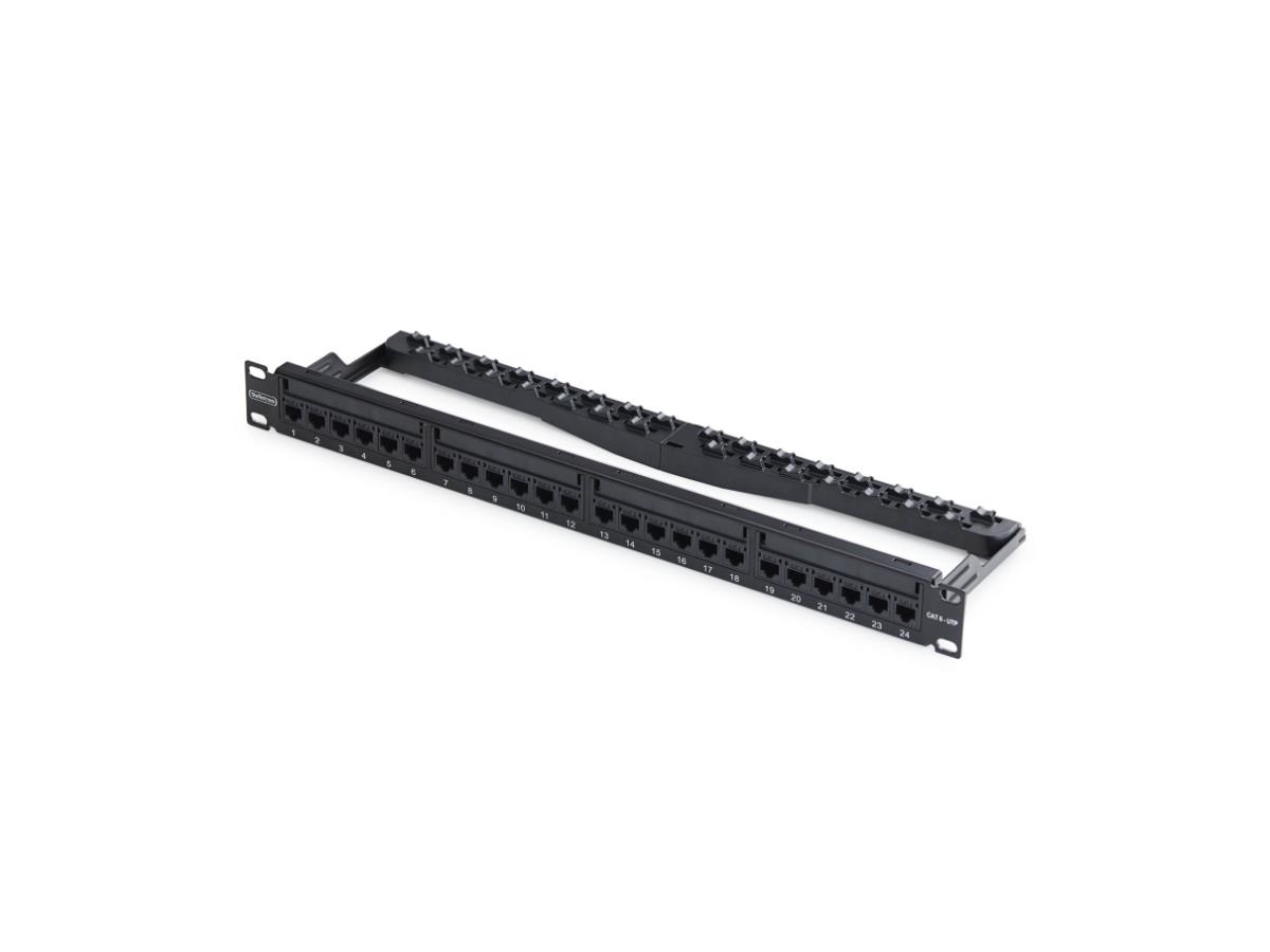 STARTECH 24 ports 1U avec barre de gestion des câbles Panneau de brass