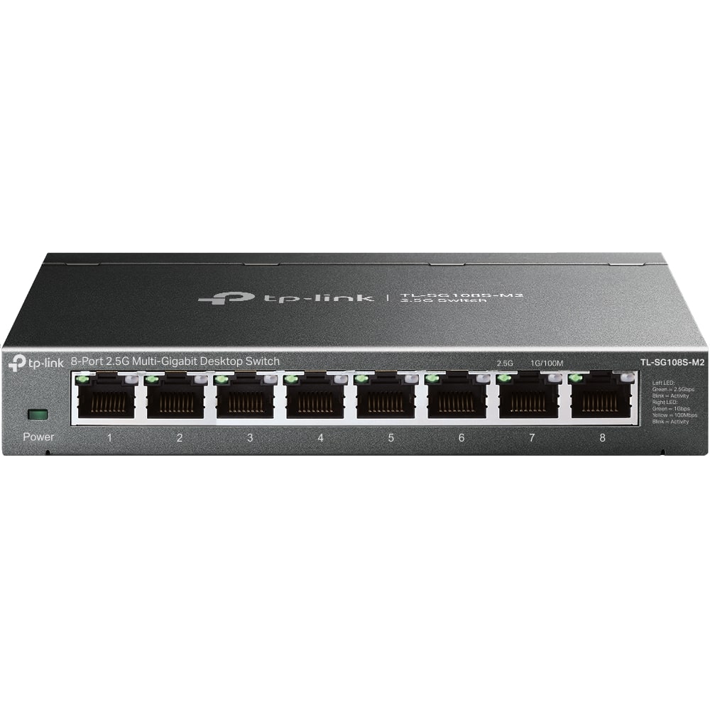 TP-Link (TL-SG108S-M2) 8-Port 2.5G Multi-Gigabit Desktop Switch