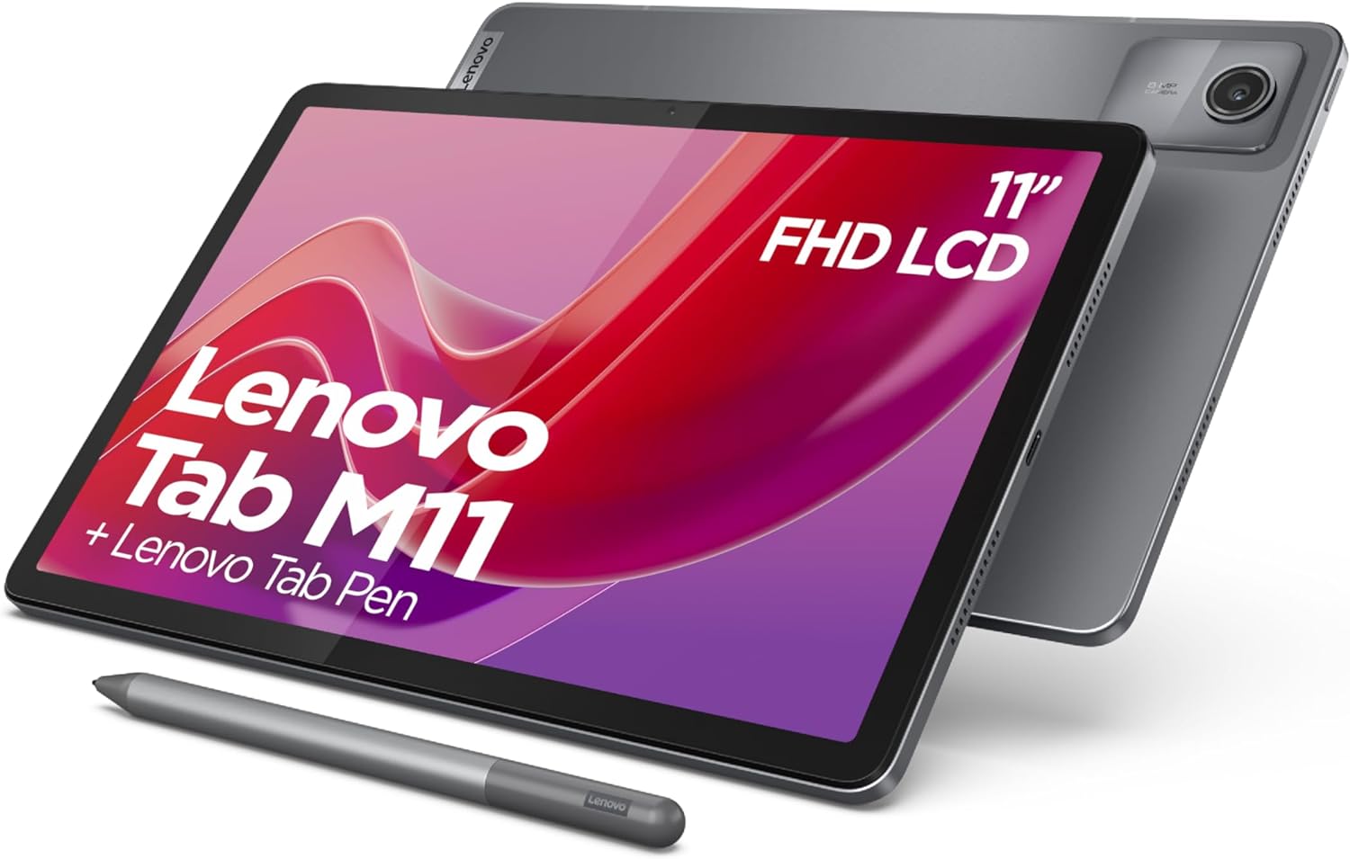 Lenovo Tab M11 Tablet With Pen, 8-Core 11" FHD 90Hz 4GB 64GB