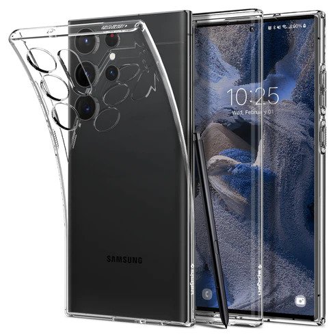 Spigen Crystal Flex pour Samsung Galaxy S23 Ultra - Clair comme du cristal