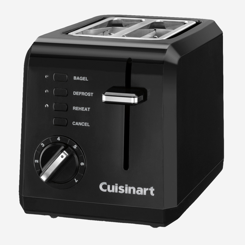 Cuisinart Grille-pain compact à 2 tranches - Noir