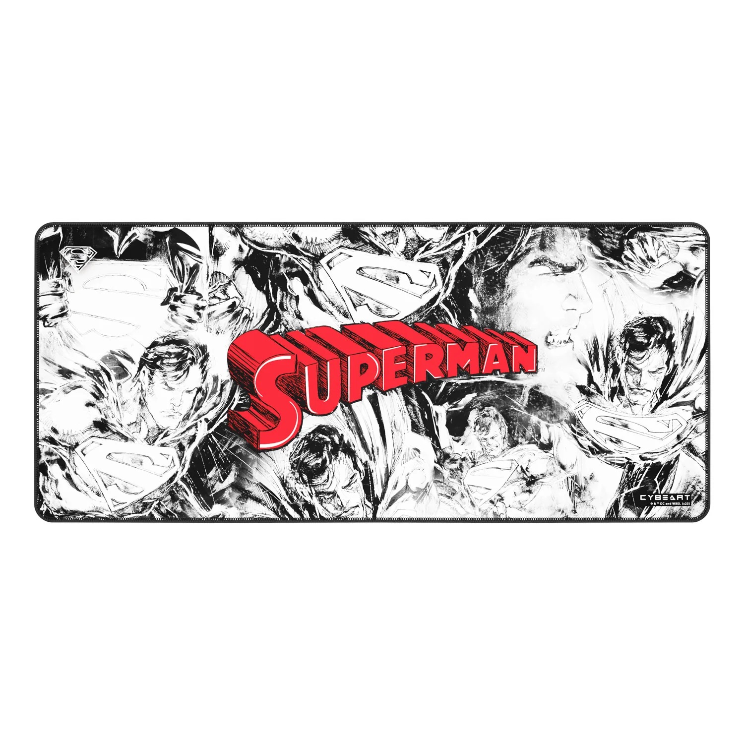 CYBEART Superman Jim Lee Edition Tapis de bureau de jeu (XXL - 900x400
