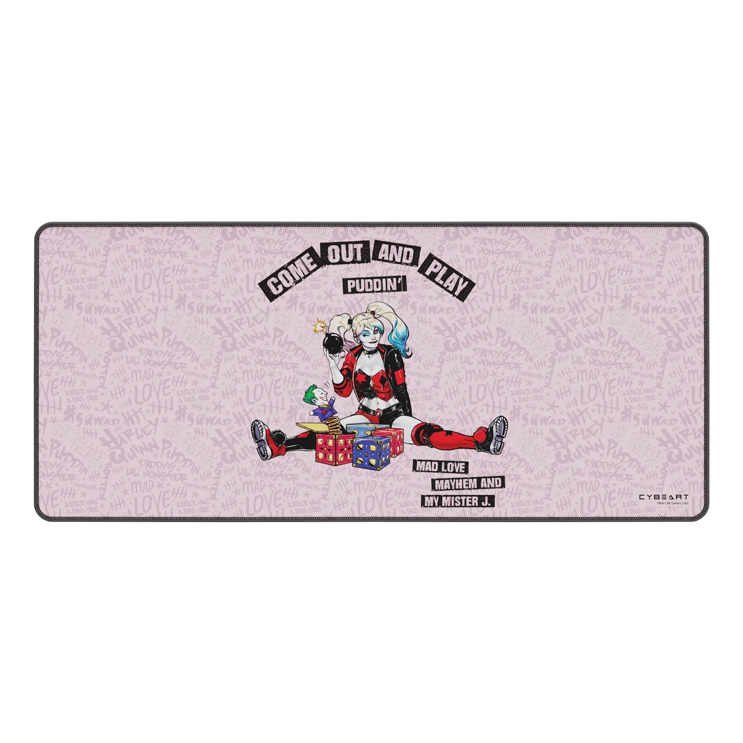 CYBEART Harley Quinn Gaming Desk Mat (XXL - 900x400x4mm)