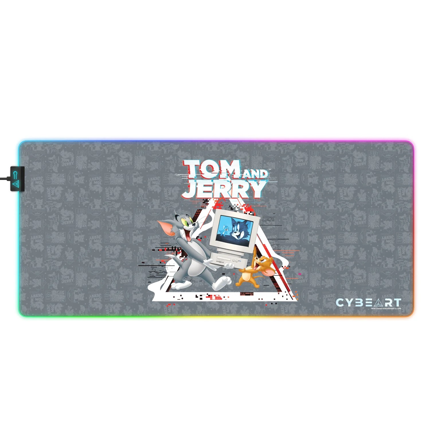 CYBEART Tom and Jerry RGB Gaming Desk Mat (XXL - 900x400x4mm)