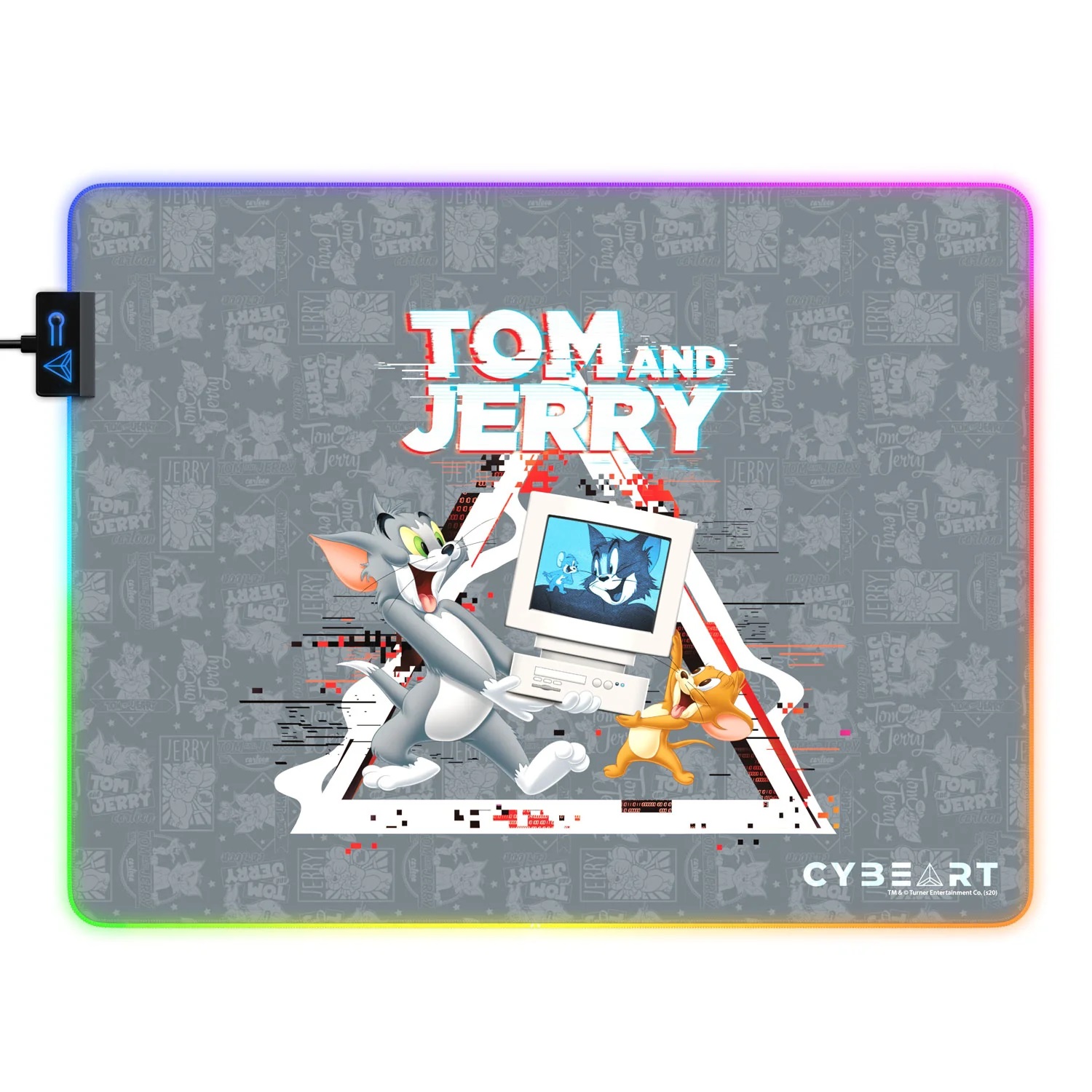 CYBEART Tom and Jerry RGB Gaming Mouse Pad