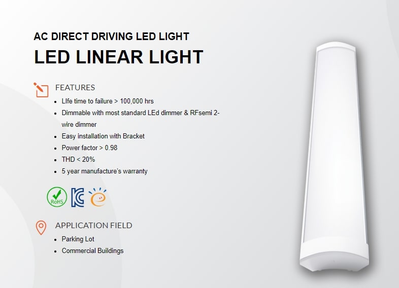 PLA3227CW - Luminaire linéaire à DEL - 277V CA - 5000K