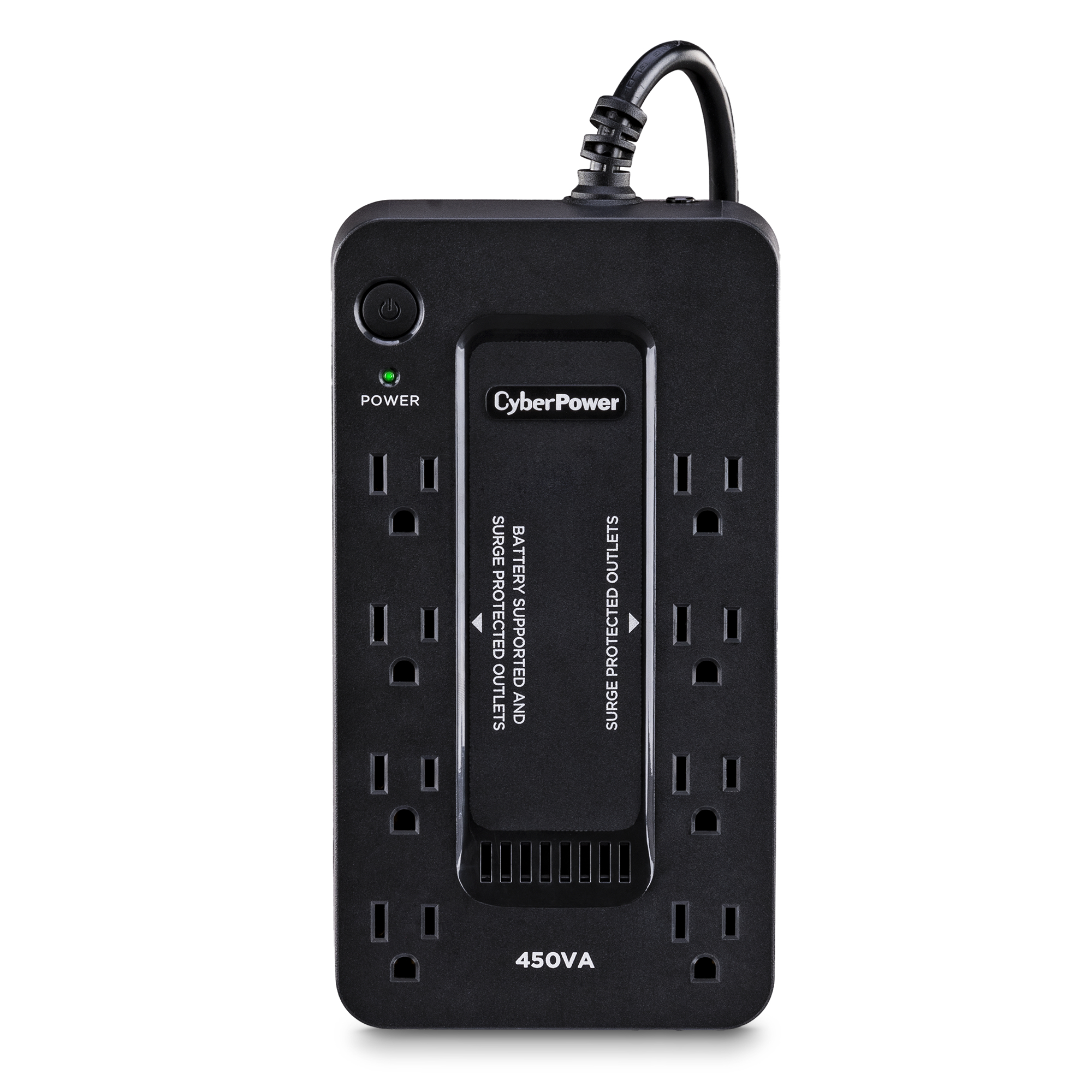 CYBERPOWER 450VA Battery-Backup UPS – 8 Outlets, 890J
