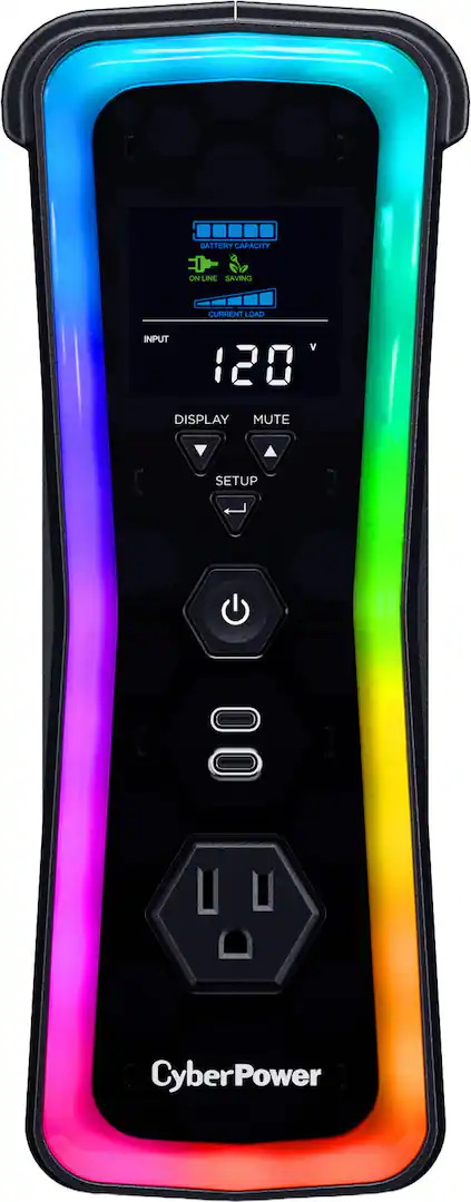 CYBERPOWER 1500VA UPS with RGB Lighting