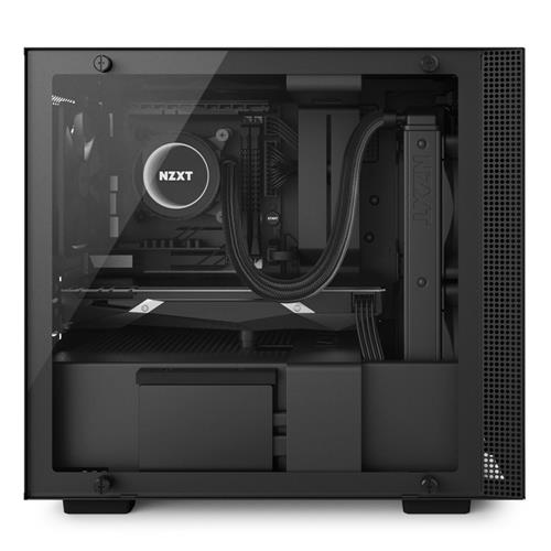 Mini-ITX PC Gaming Case Water-Cooling Ready Black Enhanced Cable Management System CAM-Powered Smart Device NZXT H200i RGB Lighting and Fan Control Tempered Glass Panel