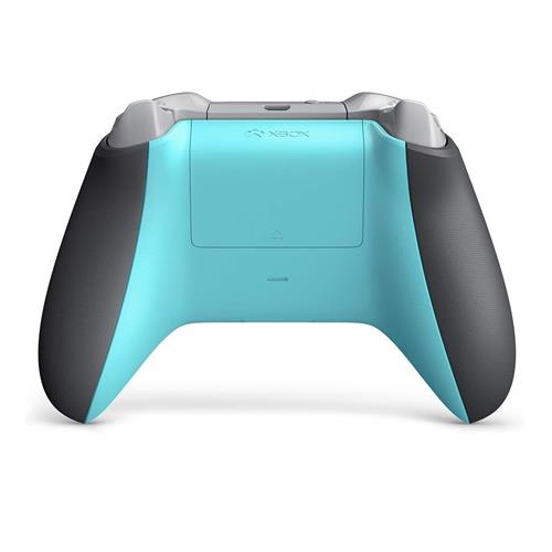 xbox grey and blue controller