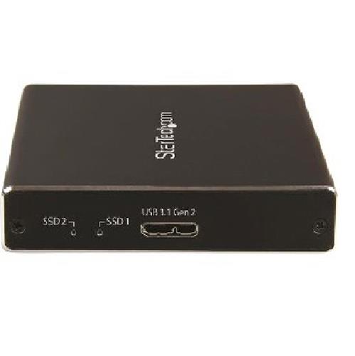 Startech Dual Msata Enclosure Raid Ssd Enclosure Usb 3 1 10gbps Usb C Usb A Canada Computers Electronics