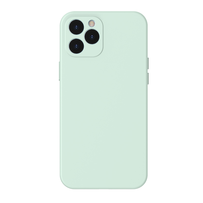 BASEUS - Étui protecteur gel de silice liquide iPhone 12 Pro Max vert