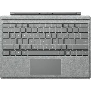 Microsoft Signature Type Cover Keyboard/Cover Case for Tablet - Platinum - Stain Resistant - Alcantara (FFP-00001)