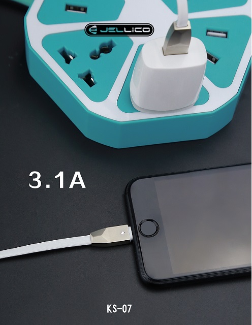 JELLICO Câble micro USB (3,3 pieds) Charge et synchronisation, blanc