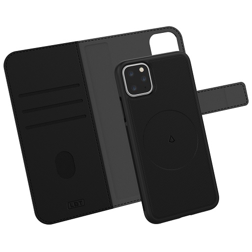 LBT Étui portefeuille avec aimant et support de ventilation pour iPhone 11 Pro Max