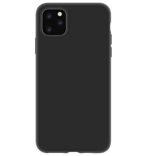 LBT (LSIP1165BK) Étui en silicone liquide Pebel pour iPhone 11 Pro Max