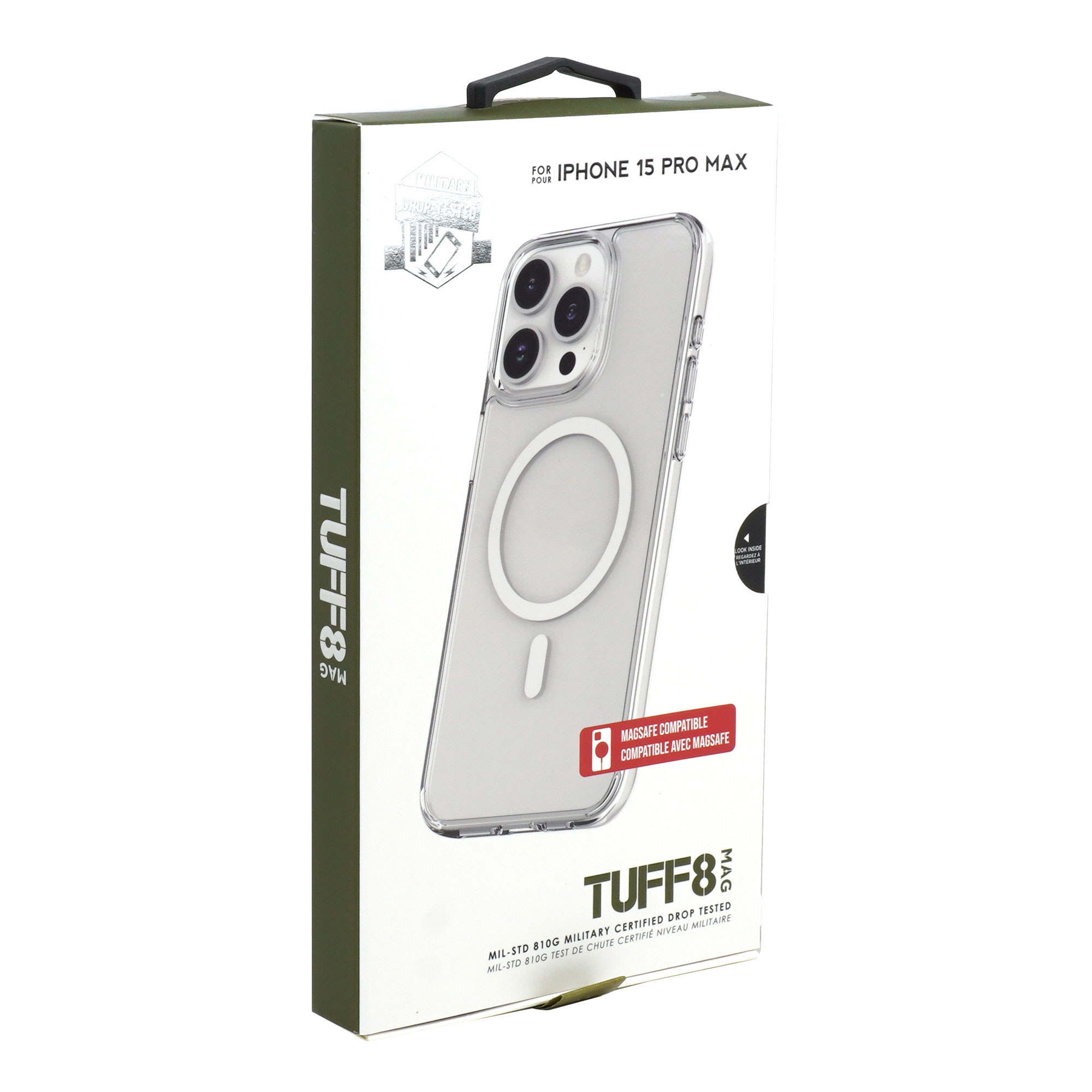 iPhone 15 Pro Max - TUFF8 Mag Rugged Back Case (Clear)(Open Box)