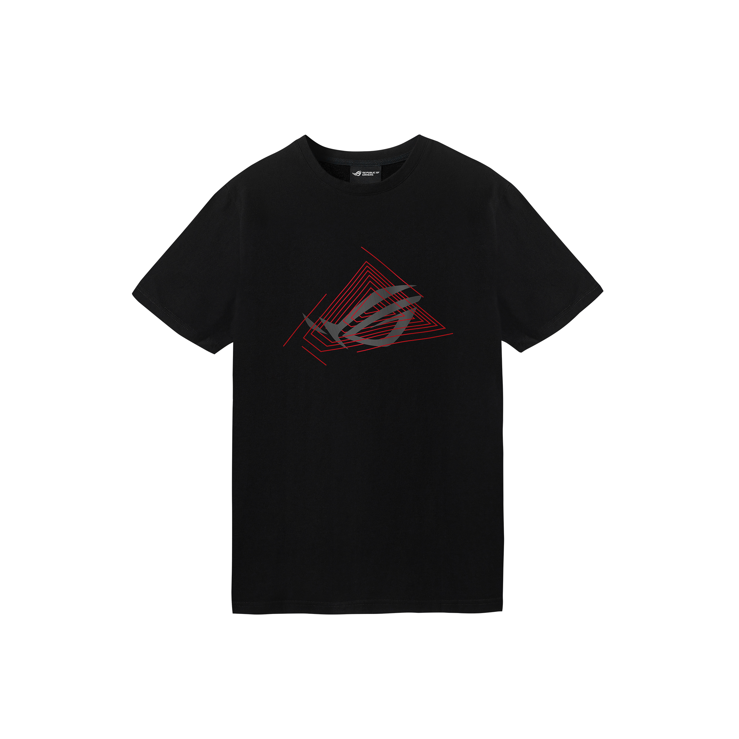 T-shirt premium ASUS ROG Triangle - Taille M, vêtements de jeu eSports (100% coton, manches courtes, col rond)