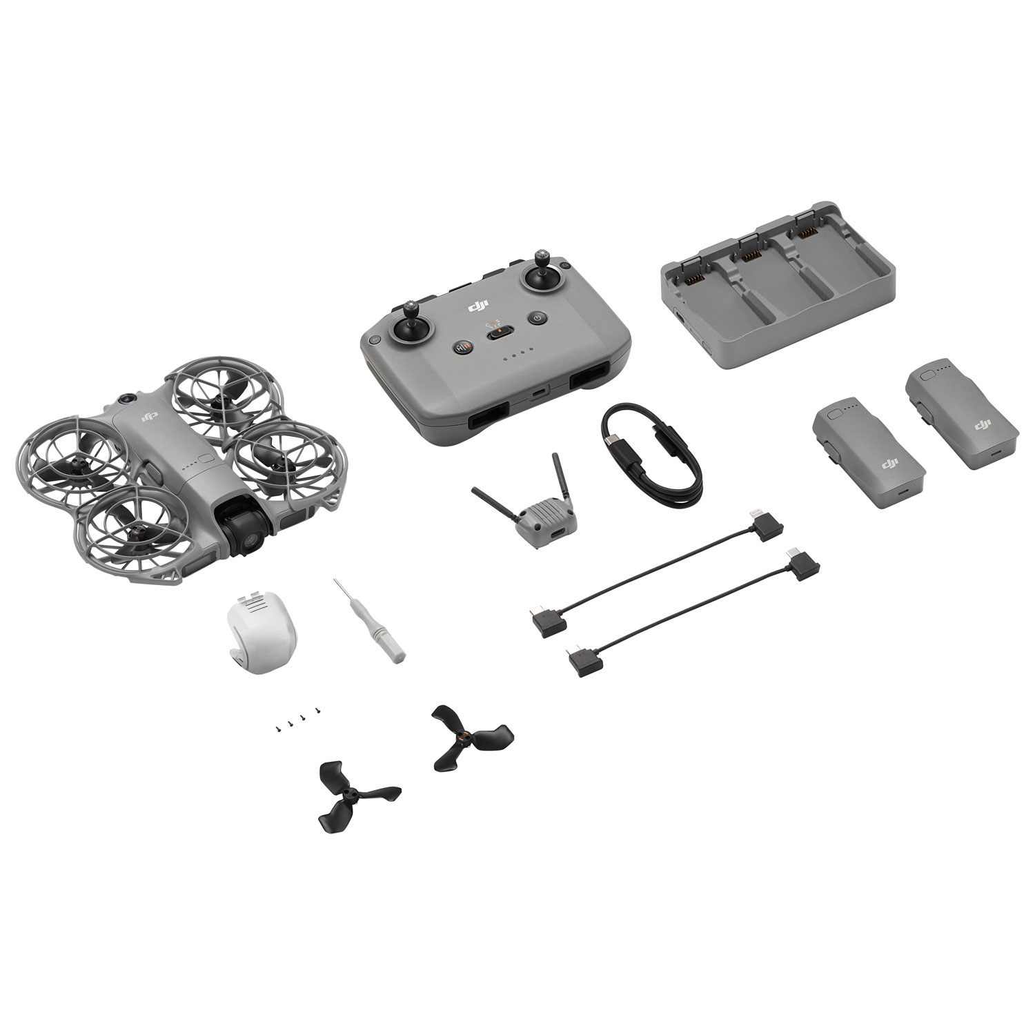 DJI Drone quadricoptère Neo 2 Fly More Combo avec caméra et télécomman