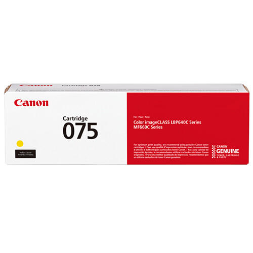 CANON 075 Original Laser Toner Cartridge - Yellow Pack - 1300 Pages