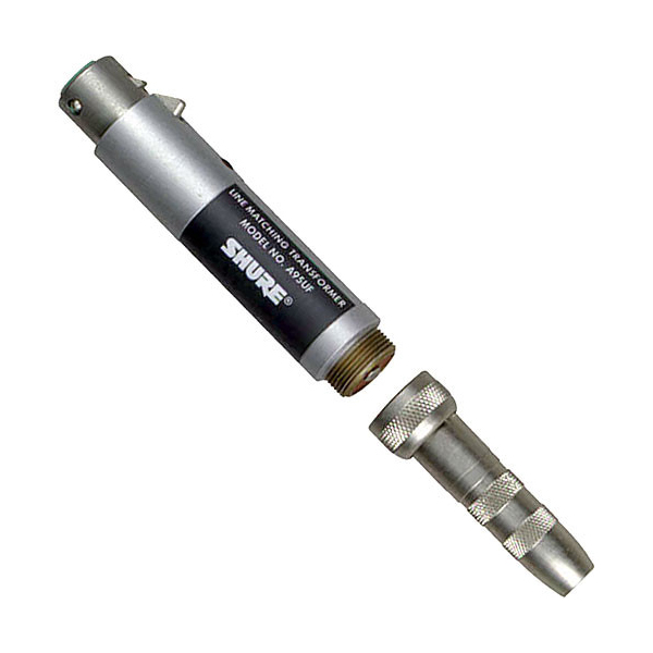 SHURE A95UF - Transformateur d&#39;adaptation de ligne pour micros de 75 à 300 Ohm | XLR femelle en ligne vers corps 1/4&quo...