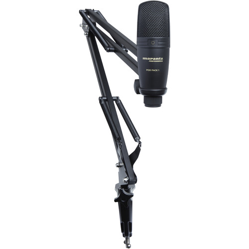 MARANTZ PROFESSIONAL PodPack1 Microphone USB avec support et kit de câbles