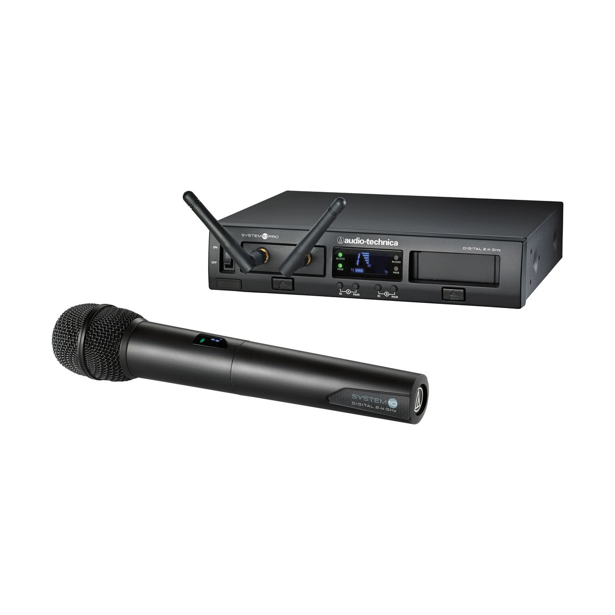 Système de microphone numérique à main monté en rack AUDIO TECHNICA ATW-1302 System 10 PRO (2,4 GHz)