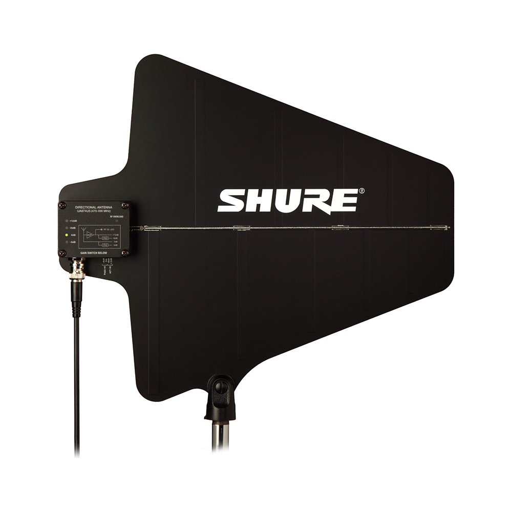 SHURE UA874 Active Directional Antenna | Four-Position Gain Selector Switch | 470 - 698 MHz