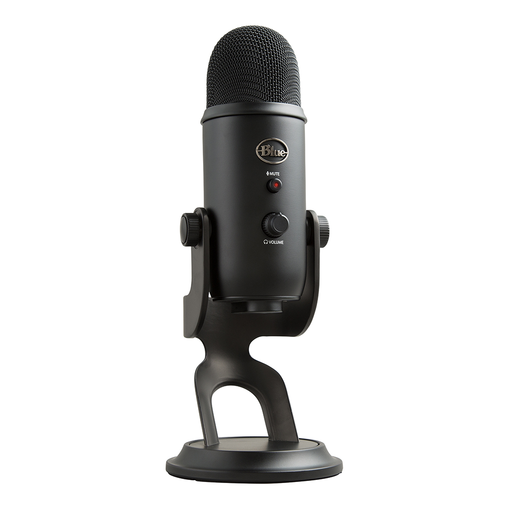 Blue Yeti Microphone (Blackout) | 16-Bit/48 kHz Resolution