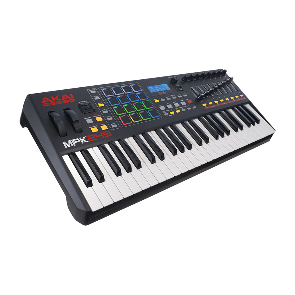 AKAI Professional MPK 249 - Contrôleur de clavier performant | 49 touches semi-lourdes avec Aftertouch | 16 pads MPC éclairé...