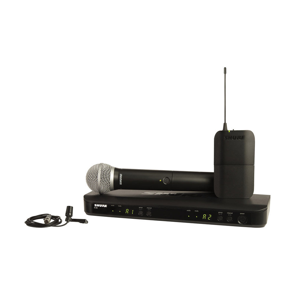 SHURE Syst sans fil lav/main double avec BLX2/PG58 BLX1 et CVL